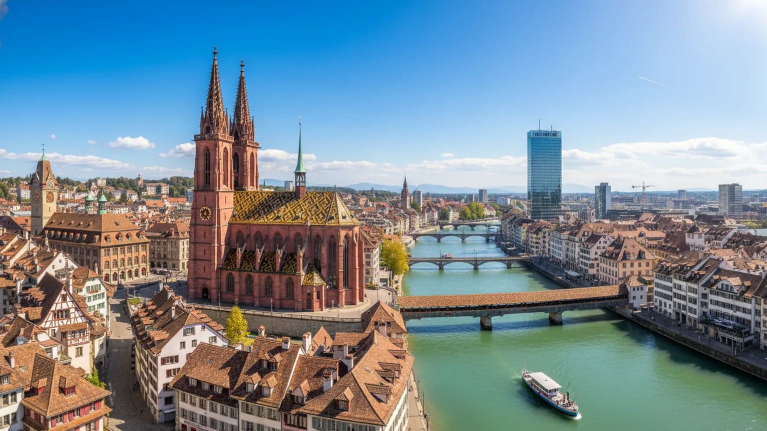 Vue panoramique de Bâle