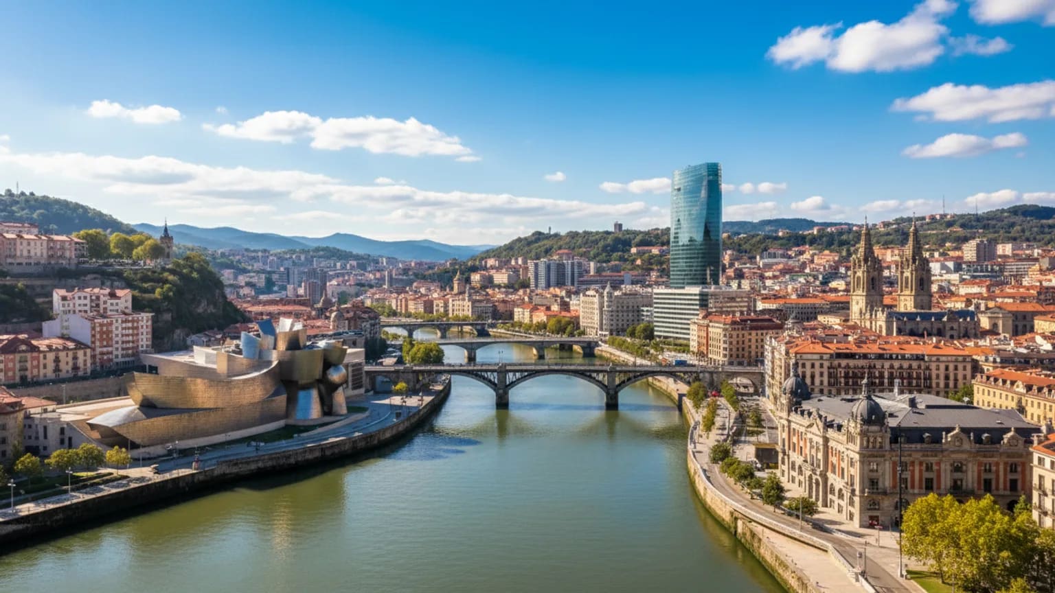 Vue panoramique de Bilbao