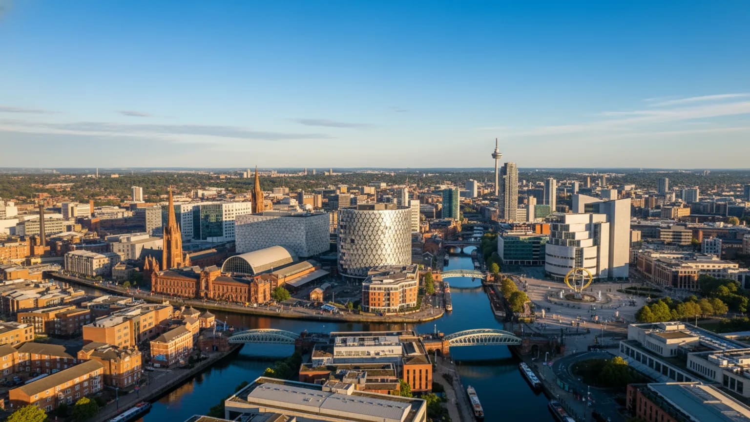 Vue panoramique de Birmingham