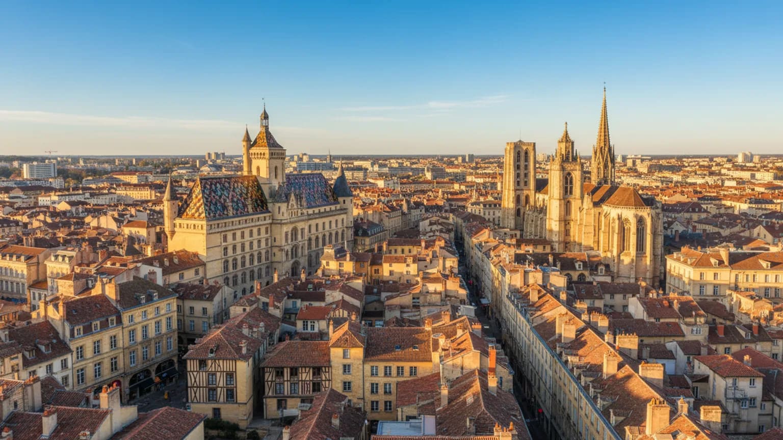 Vue panoramique de Dijon