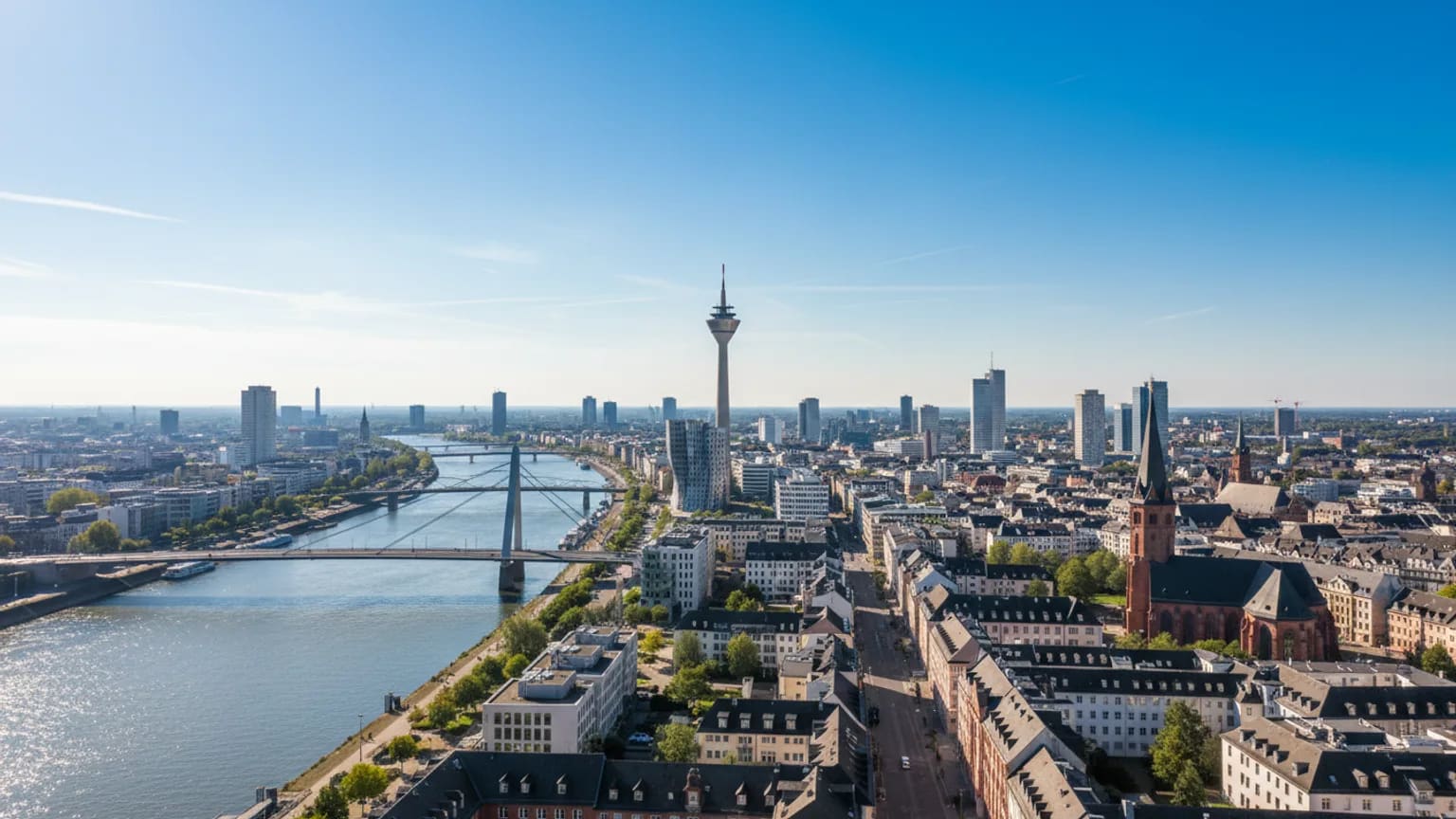 Vue panoramique de Düsseldorf
