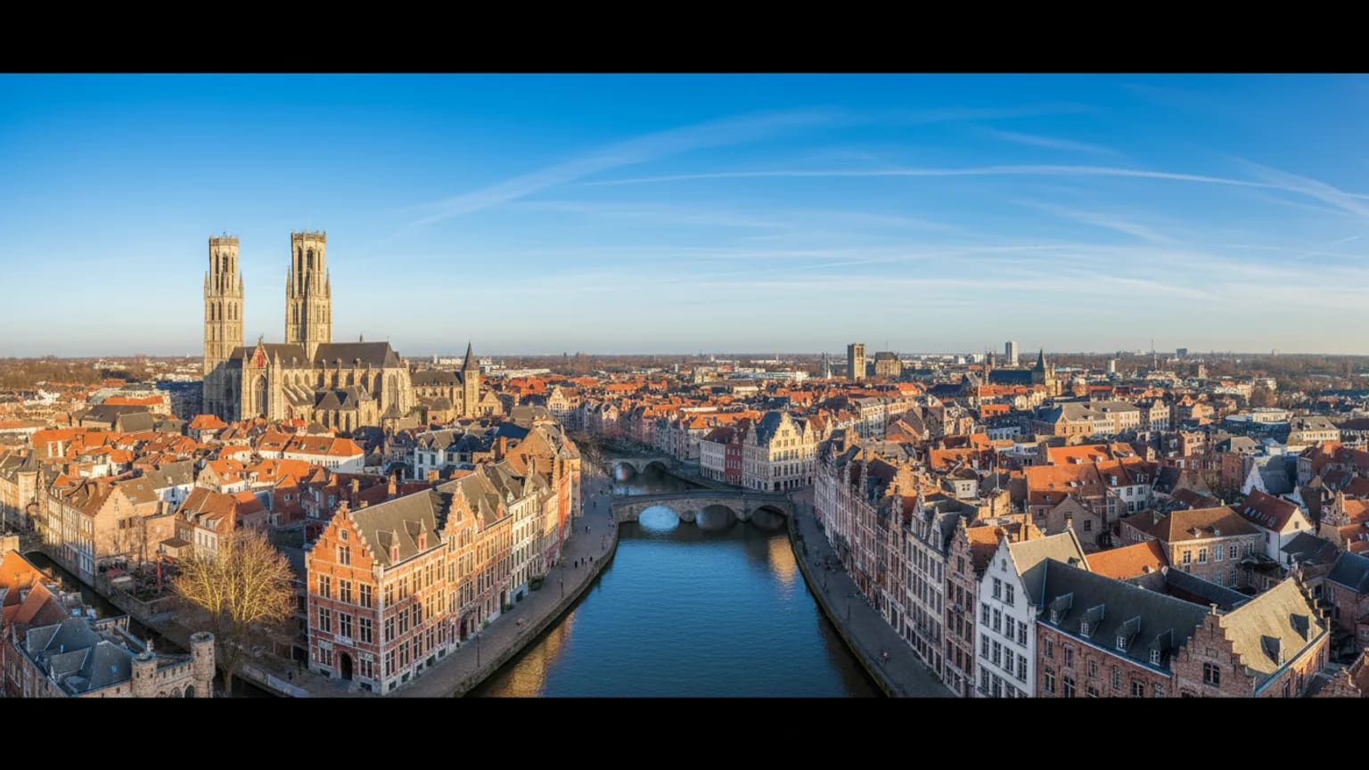 Vue panoramique de Ghent