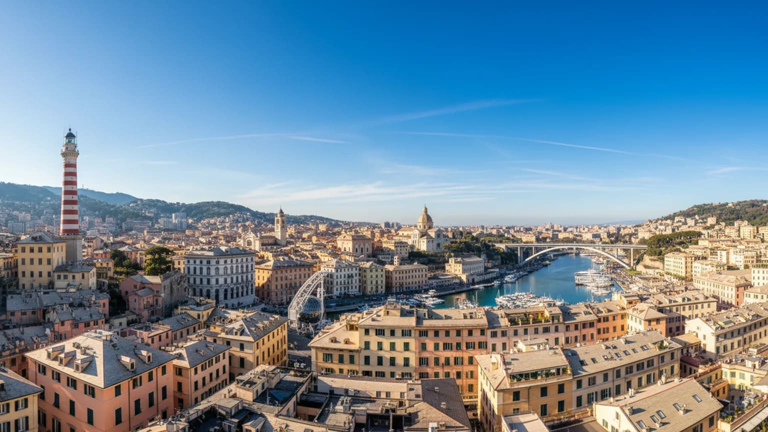 Vue panoramique de Genoa