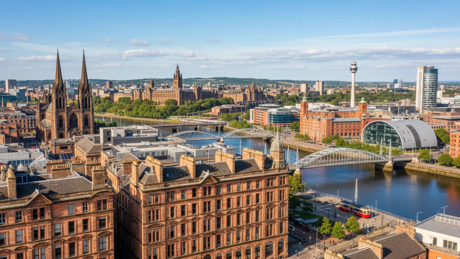 Vue panoramique de Glasgow