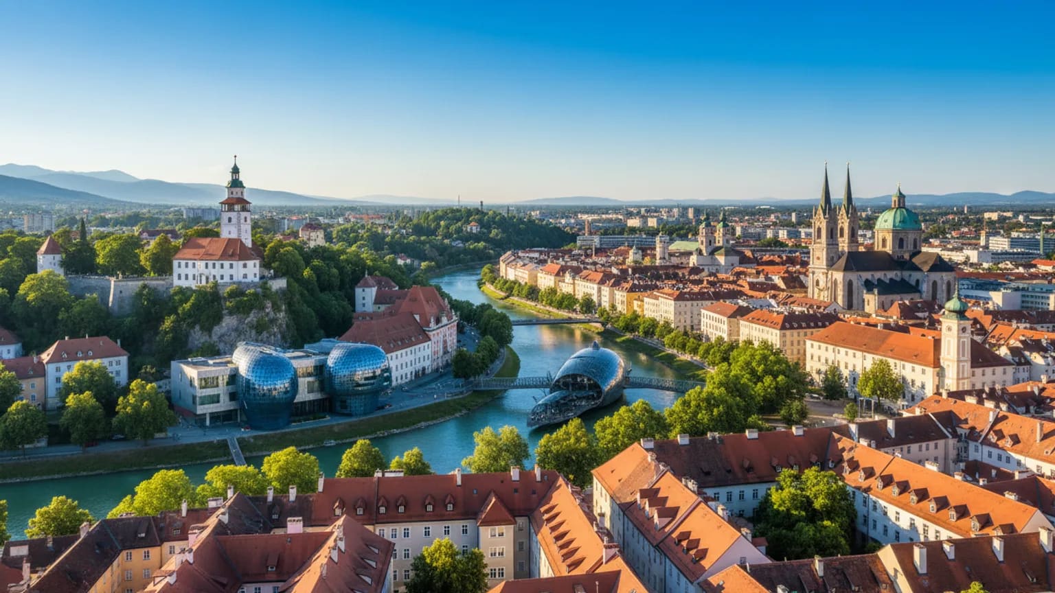 Vue panoramique de Graz