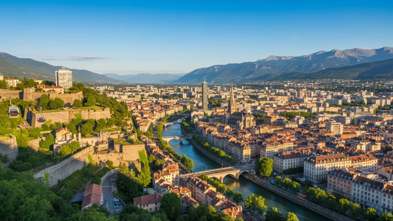 Vue panoramique de Grenoble