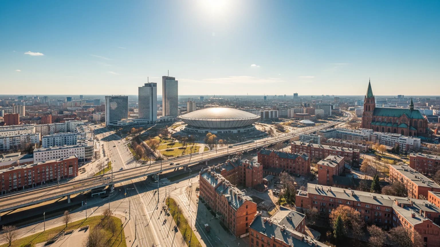 Vue panoramique de Katowice