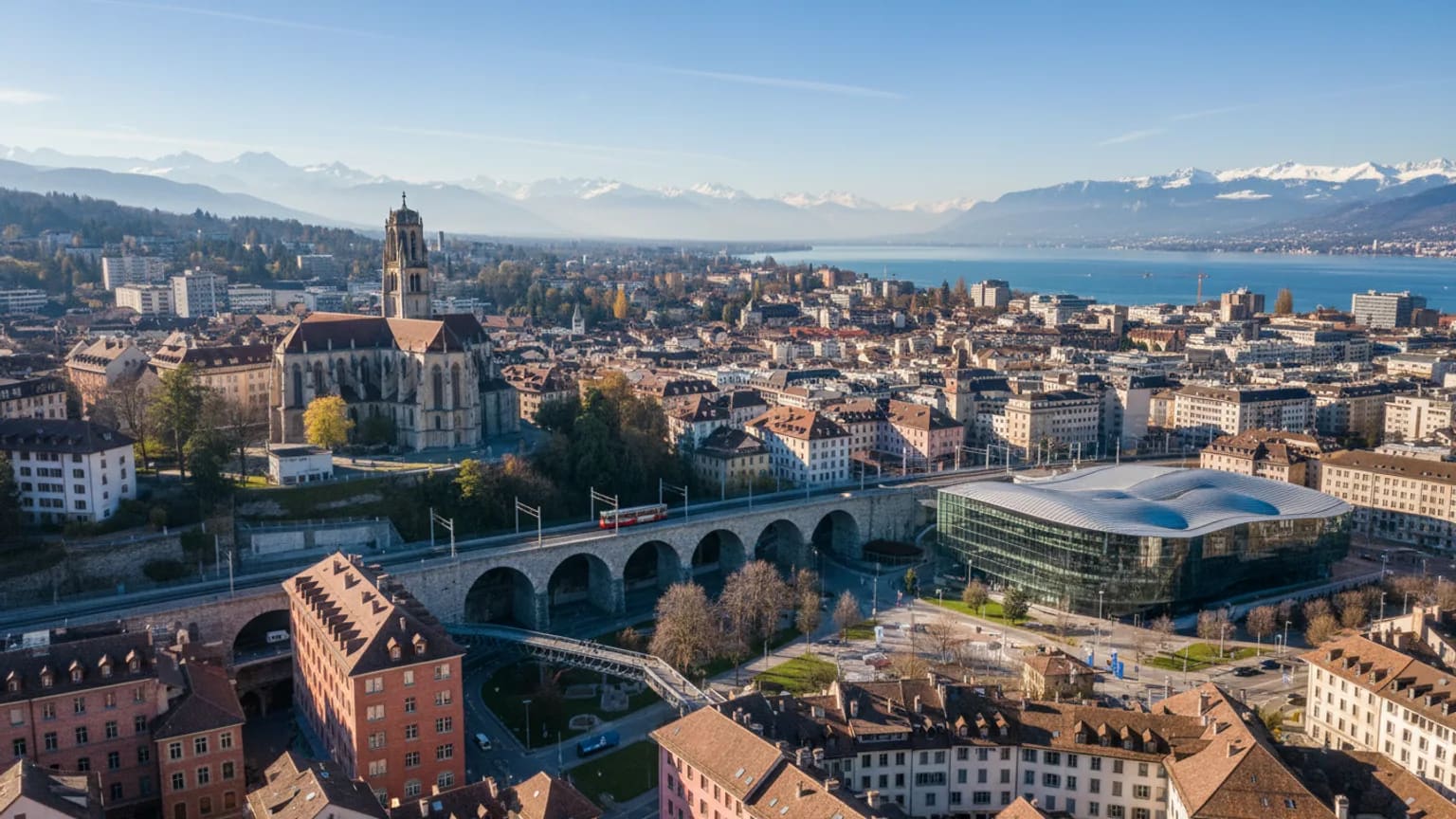 Vue panoramique de Lausanne
