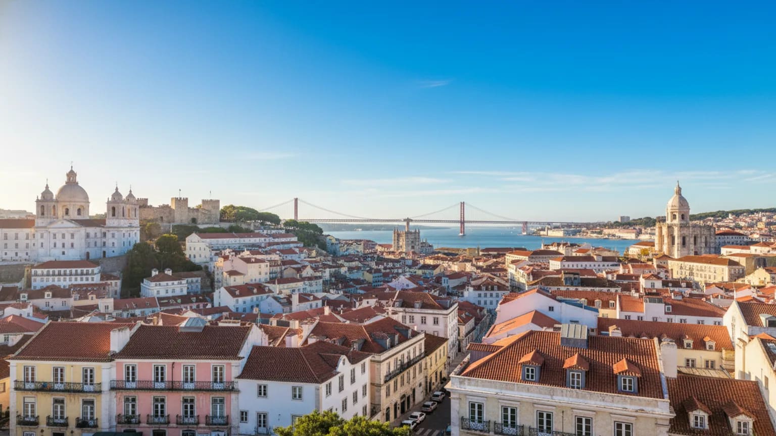 Vue panoramique de Lisbon