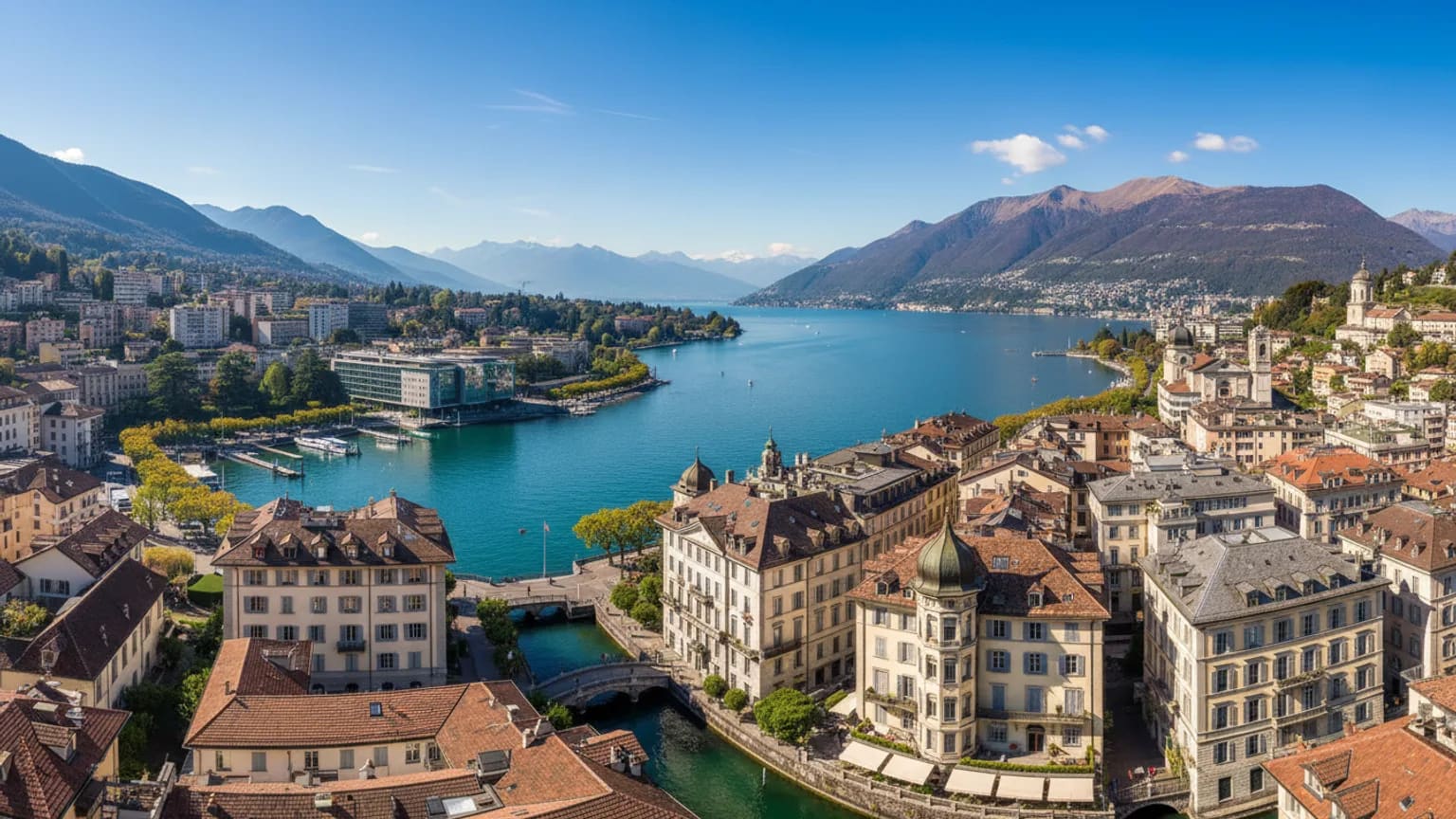 Vue panoramique de Lugano