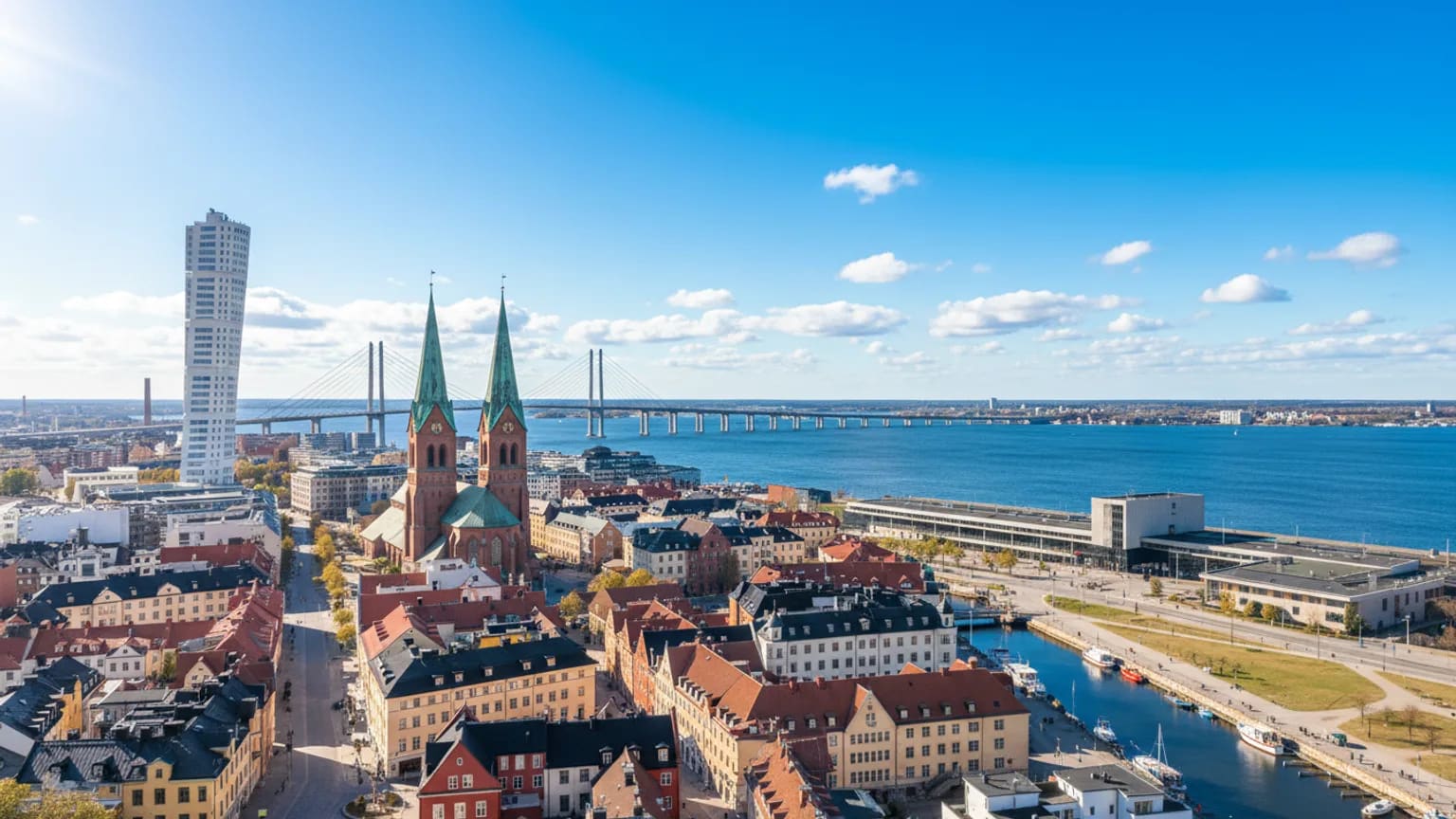 Vue panoramique de Malmö