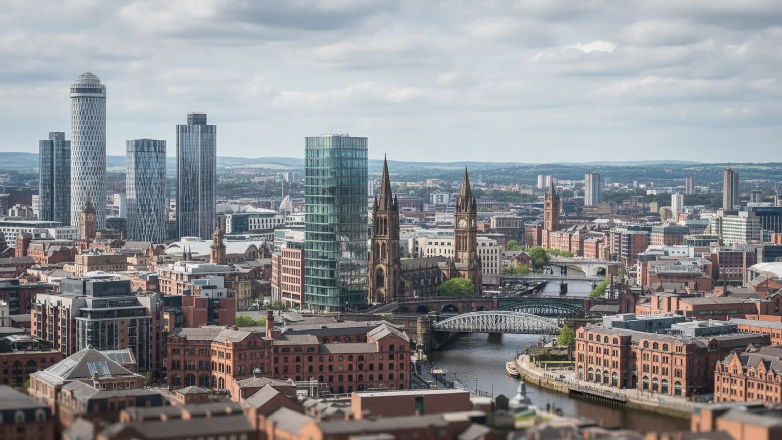 Vue panoramique de Manchester