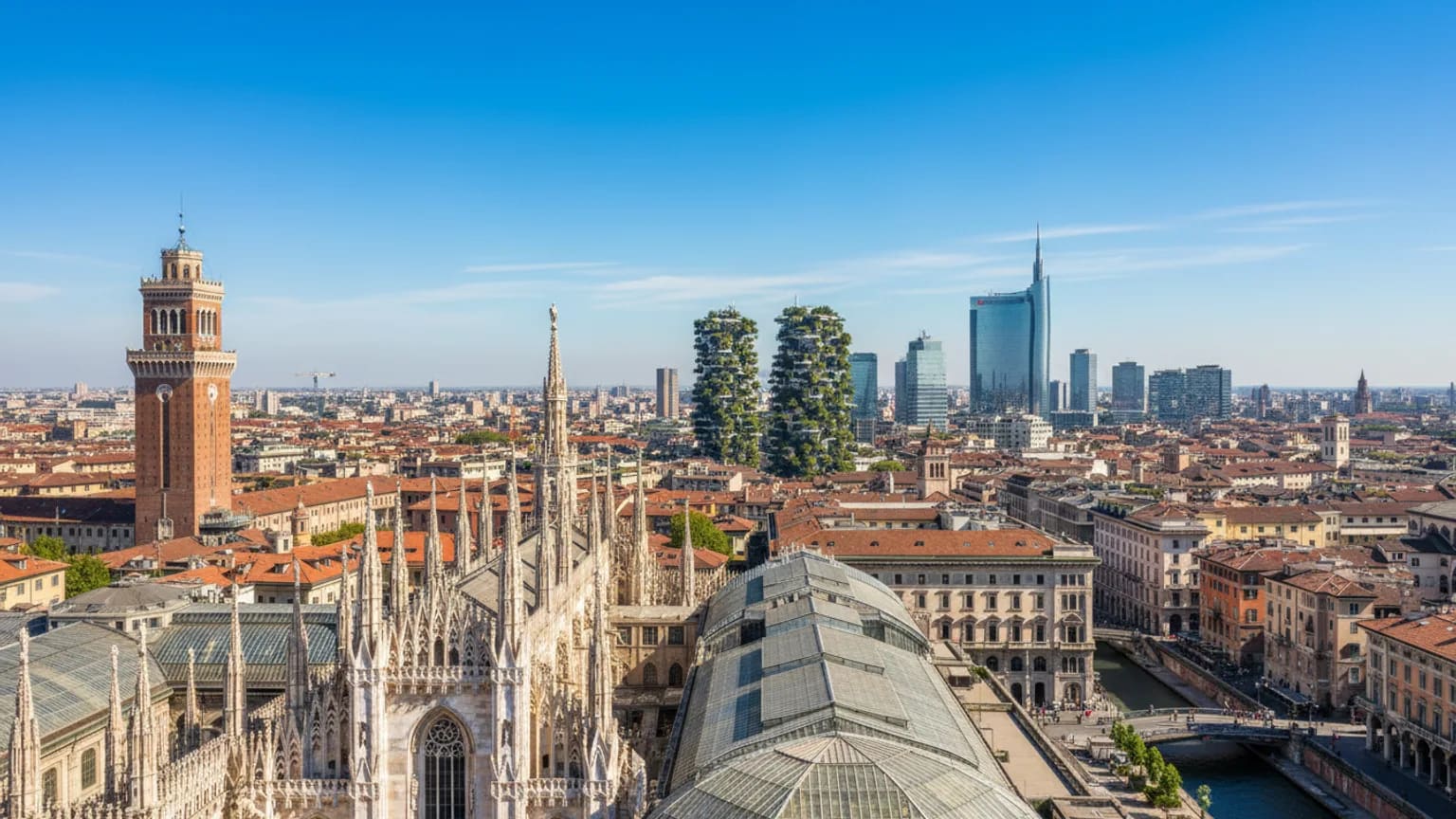 Vue panoramique de Milan