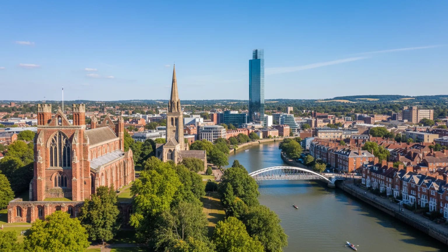 Vue panoramique de Reading