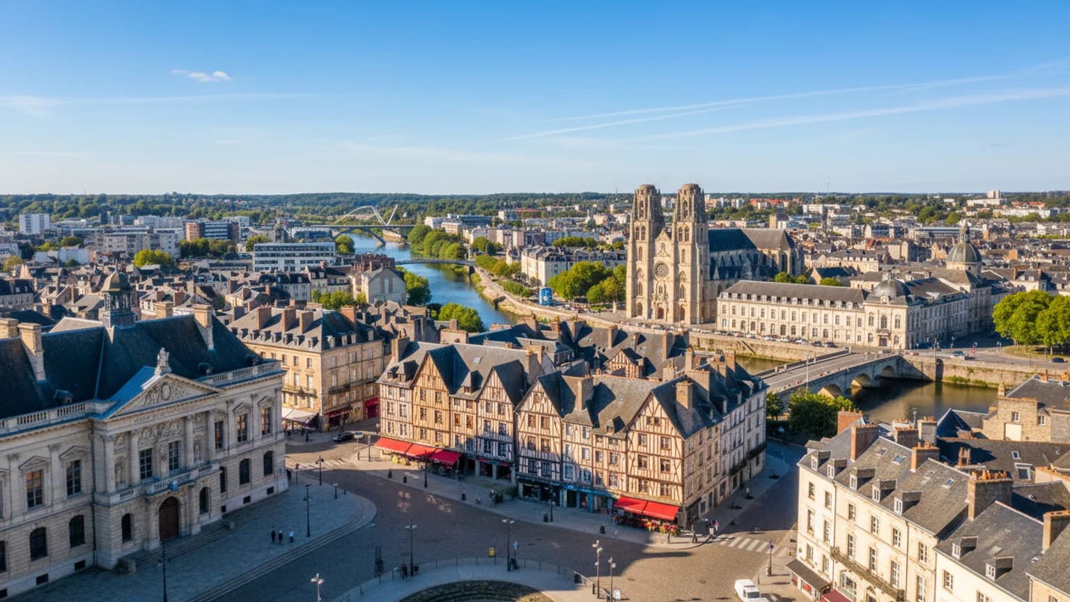 Vue panoramique de Rennes