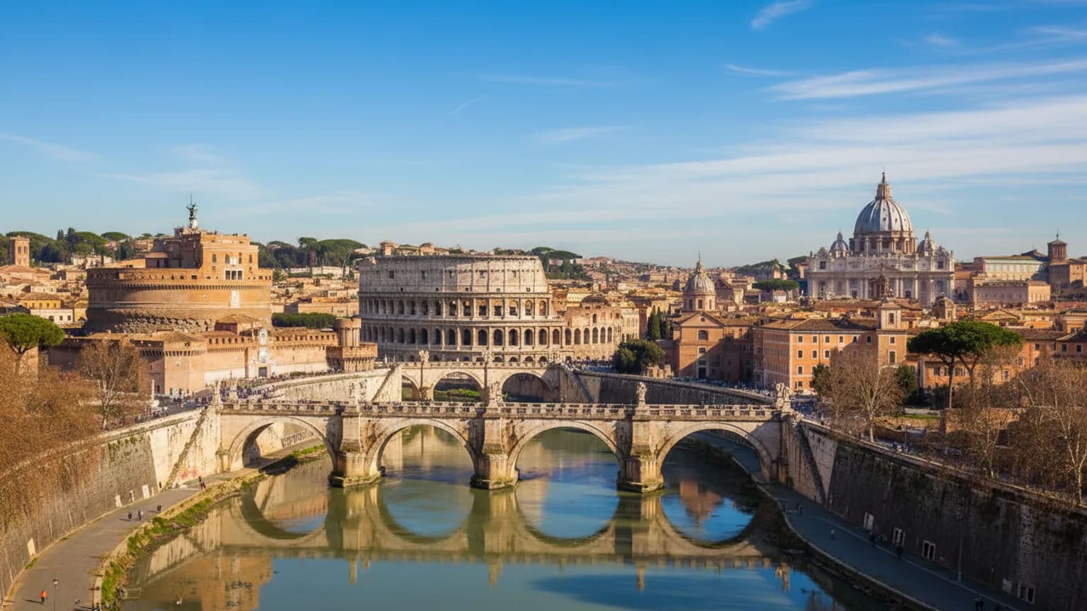 Vue panoramique de Rome