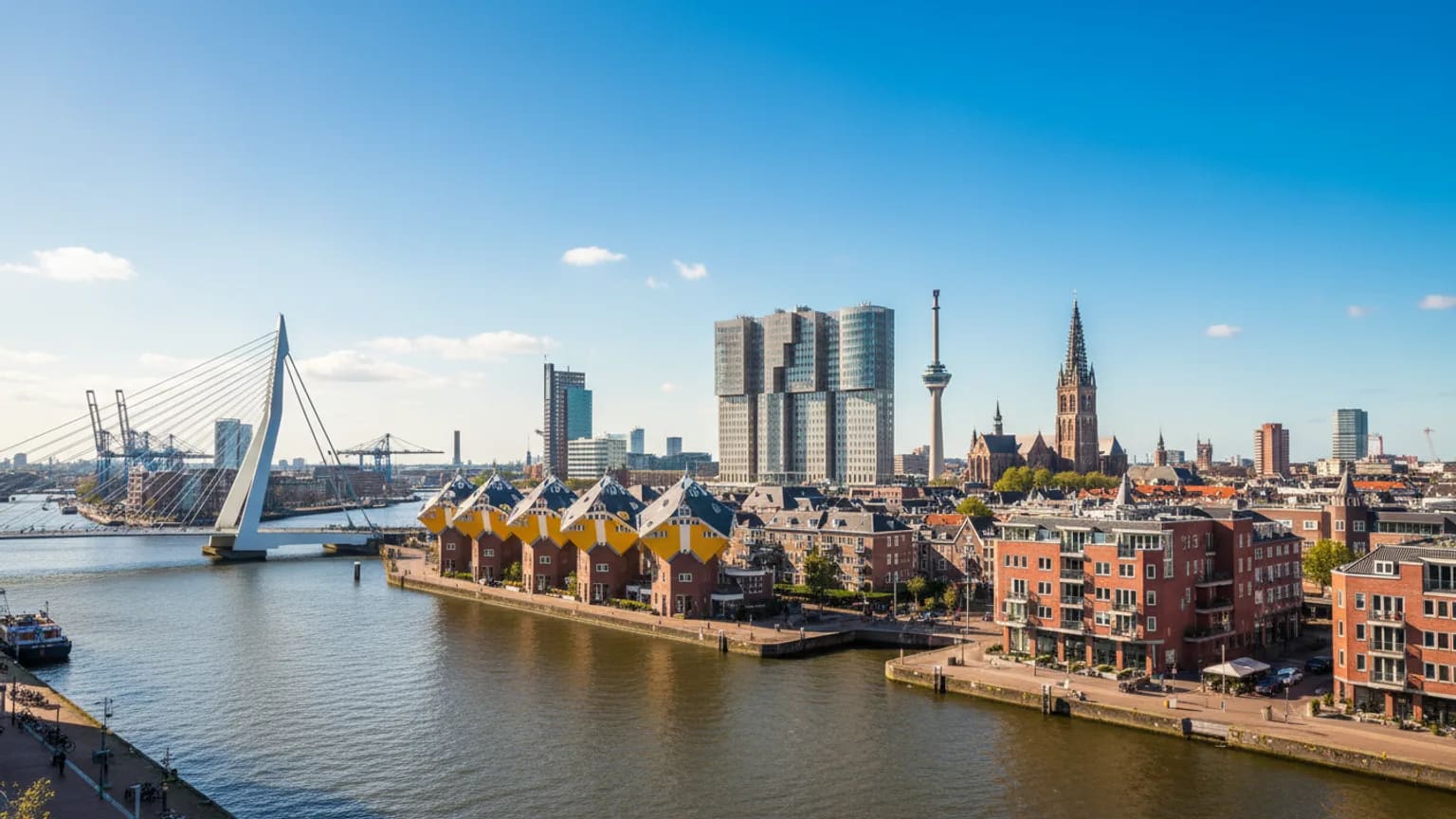 Vue panoramique de Rotterdam