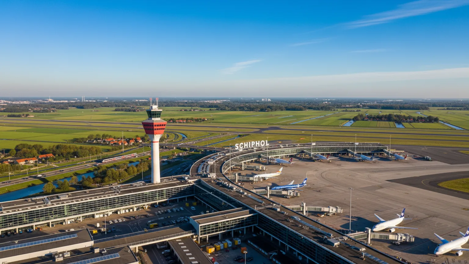 Vue panoramique de Schiphol