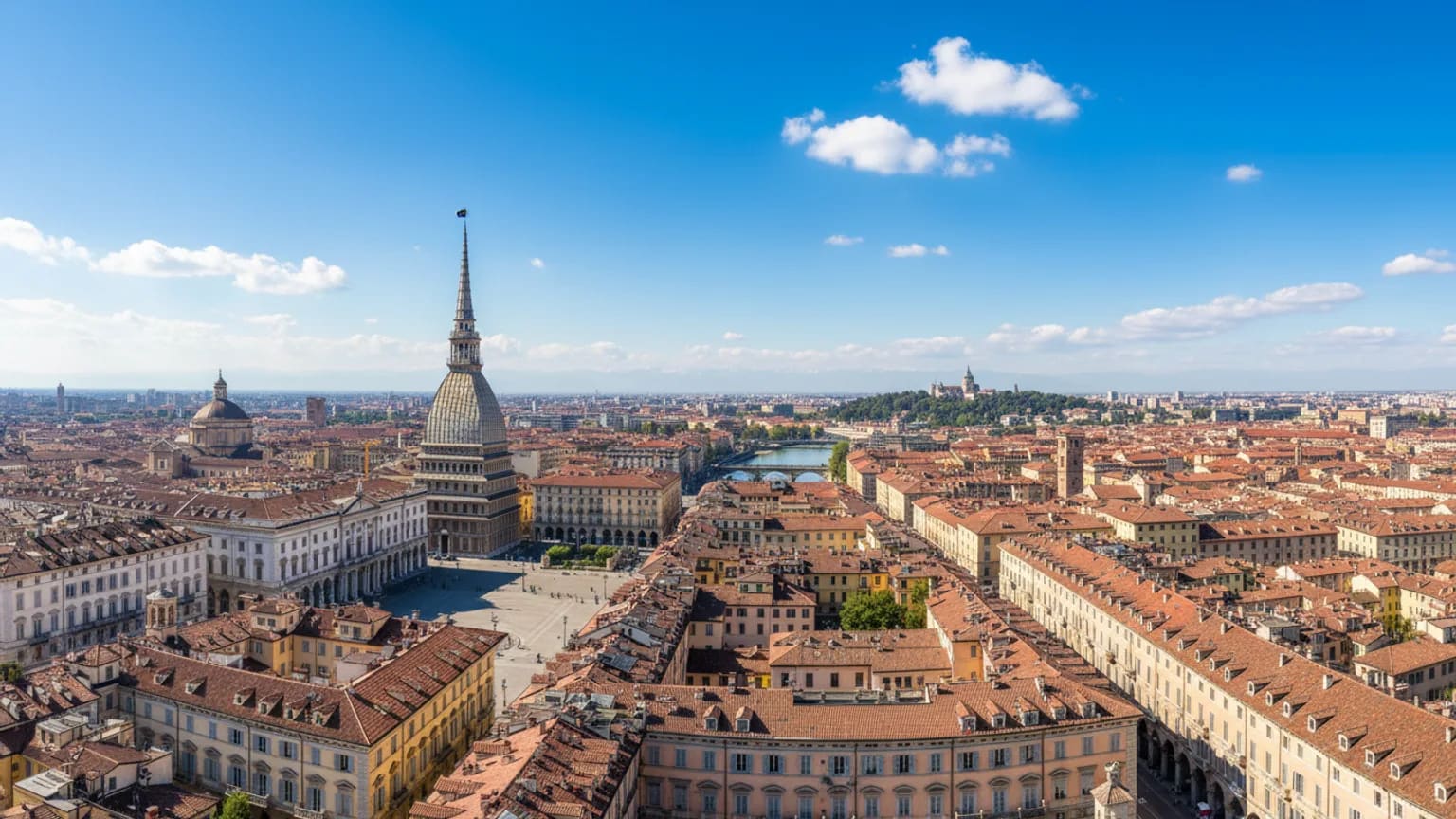 Vue panoramique de Turin