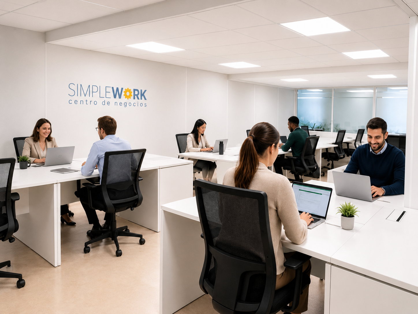 Puesto nómada en open space — Coworking Centro de Valencia